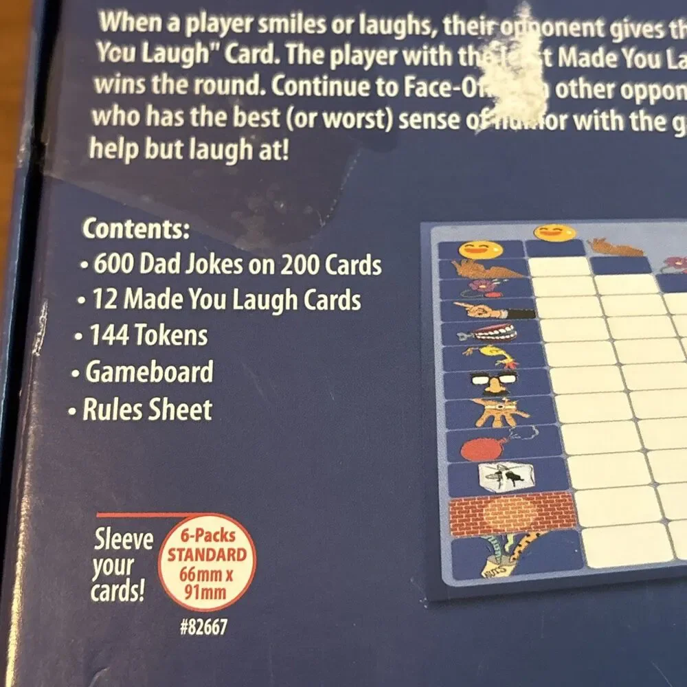 Ultra Pro 2018 Dad Joke Face Off Card Game Ages 13+ 2-12 Players COMPLETE